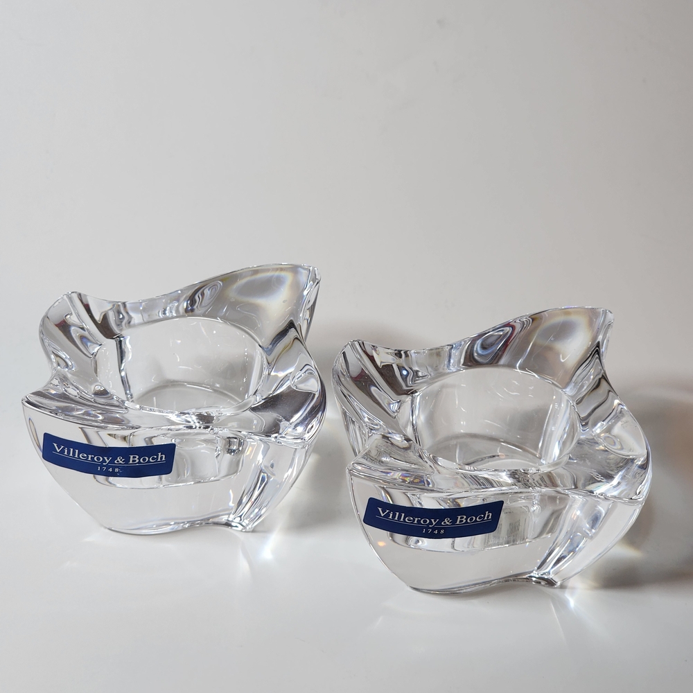 Villeroy & Boch Tealight Candle Votive Holders NewWave Crystal